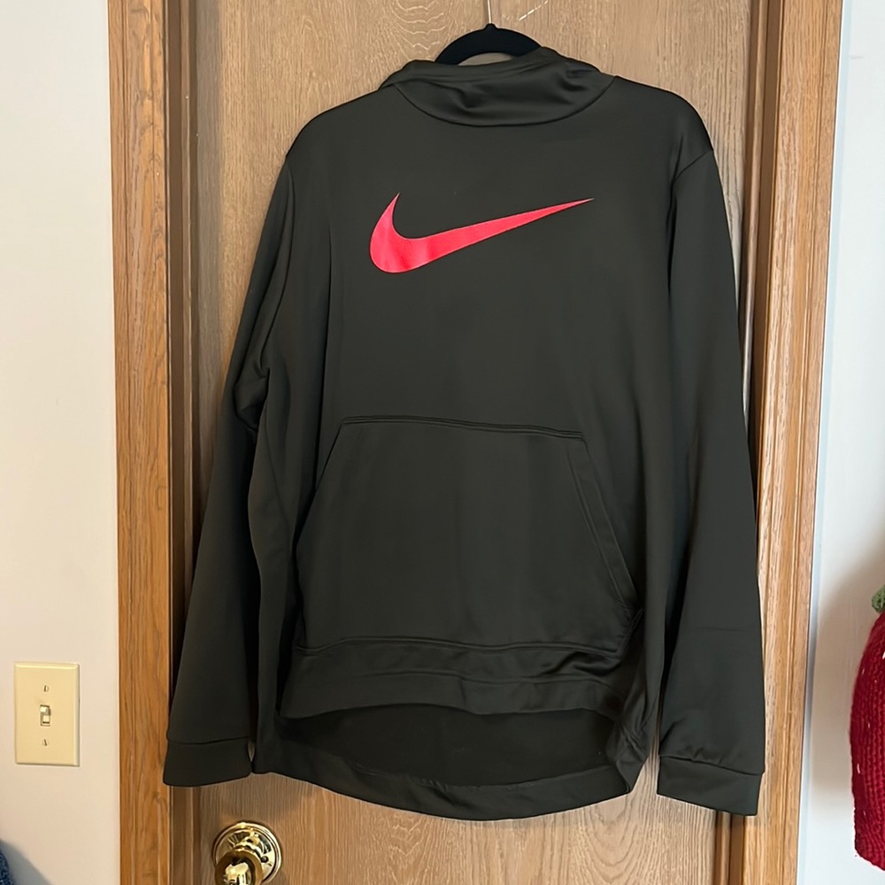 Mens Nike Army Green Hoodie